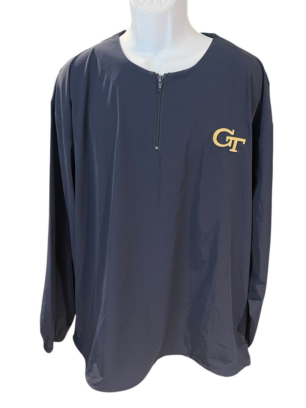 Rawlings Baseball Men's 3XL Georgia Tech 1/4 zip long sleeve pullover jacket